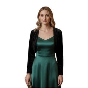 Scott McClintock Separates Womens Vintage 90s Black Velvet Shrug Size L USA Made